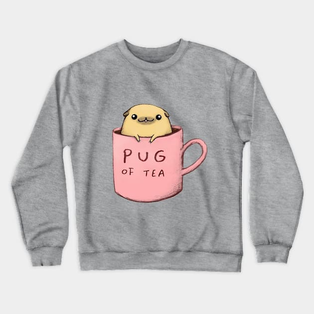 Pug of tea Crewneck Sweatshirt by GalaxyArt